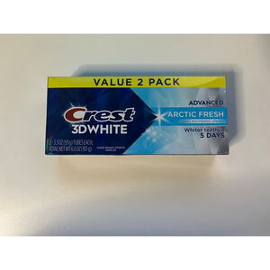 Women's Crest 3D White Arctic Fresh Toothpaste 2-Pack Blue Yellow One Size